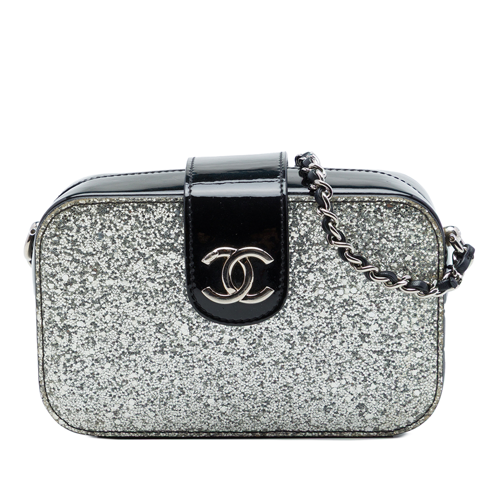 Pre-Loved Chanel Glitter Patent Evening On The Moon Camera Case